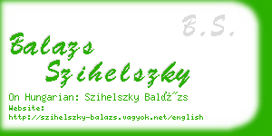 balazs szihelszky business card